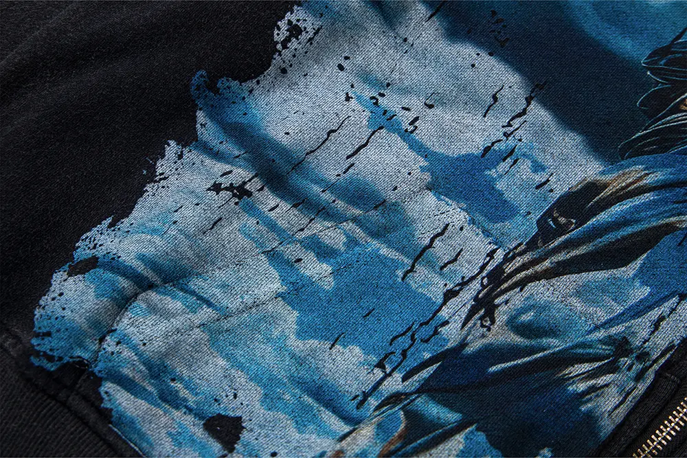 Printed graphic on the front of the clothes