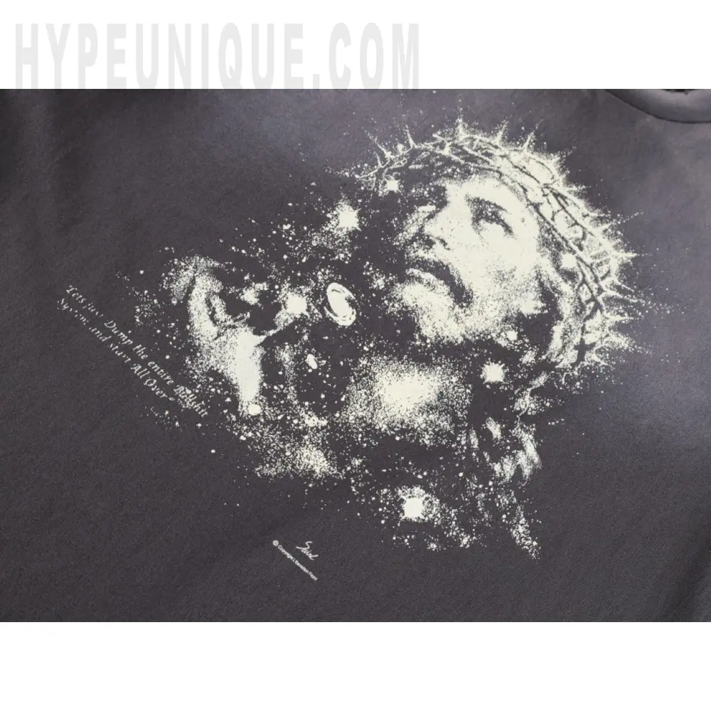 Printed graphic on the front of the garment