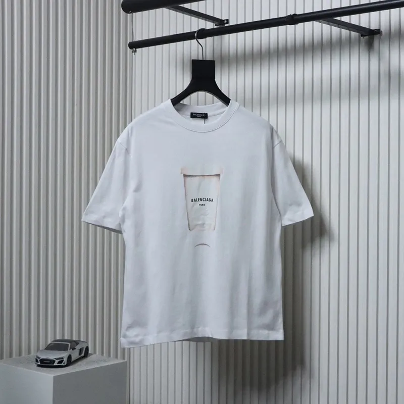 Beverage Cup Logo Print T-Shirt