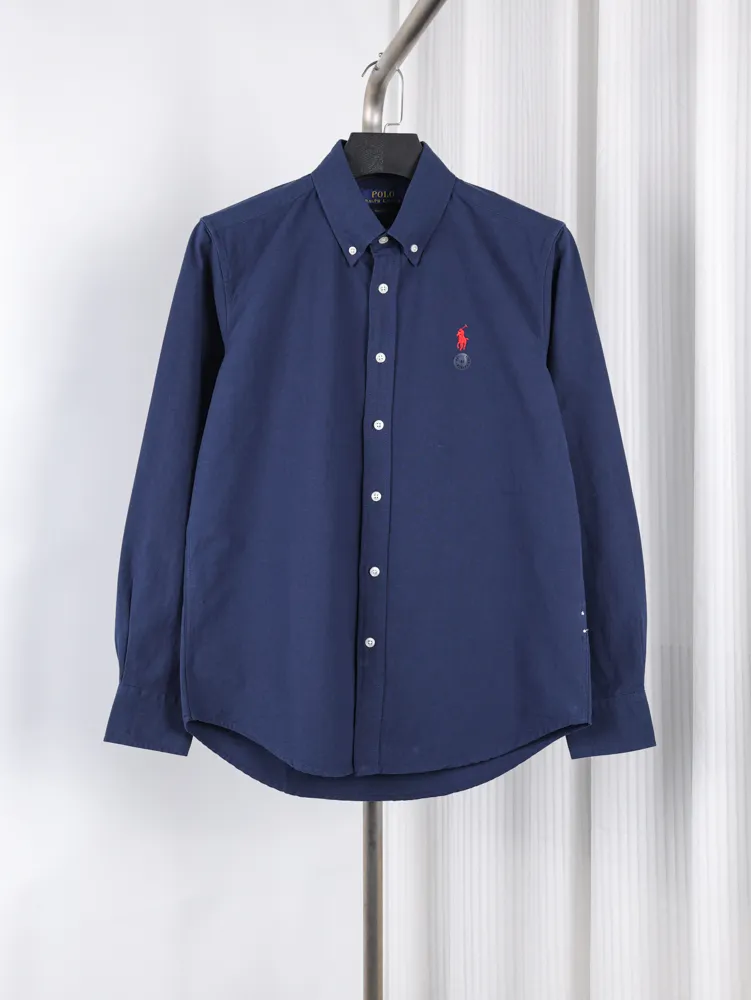 RL Pony Oxford Cotton Button Down Long Sleeve Shirt