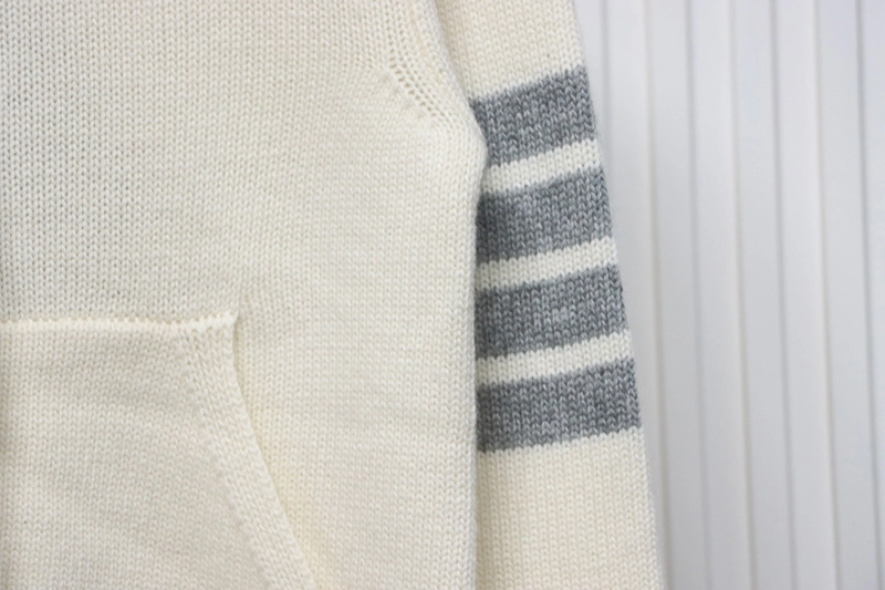 TB 4-Bar Rose Wool Hooded Jacket