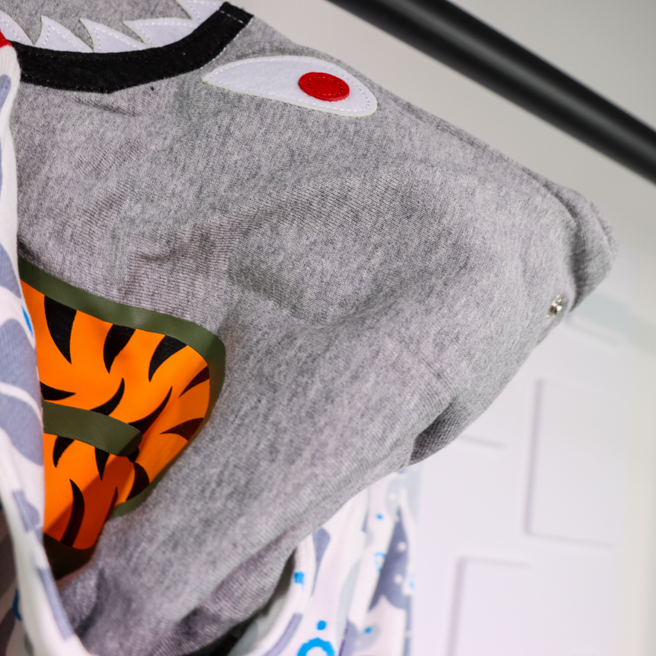 A BATHING APE BAPE SHARK 1ST CAMO GALAXY DOUBLE HOODIE