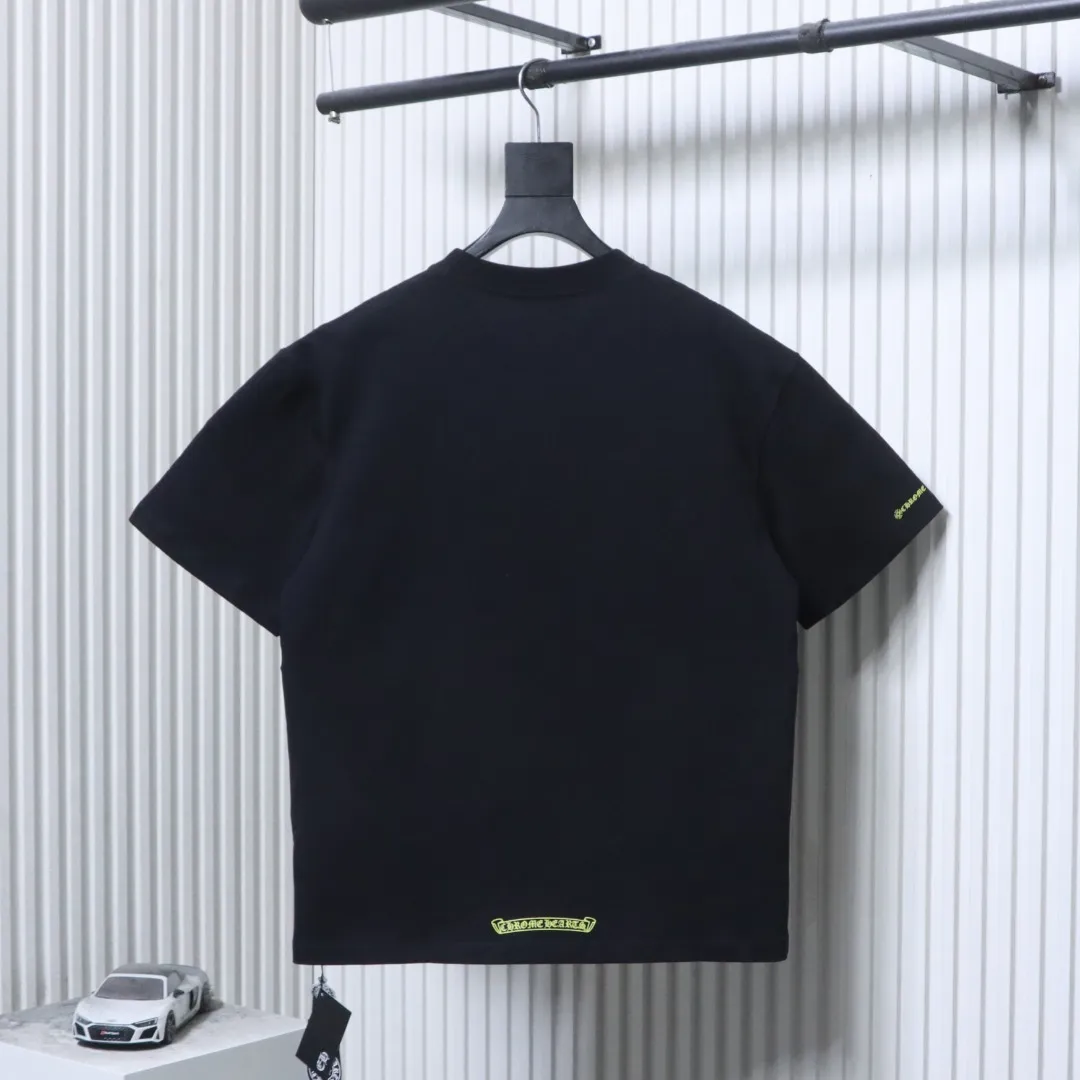Back CH Pocket Letter Print Cotton T-Shirt