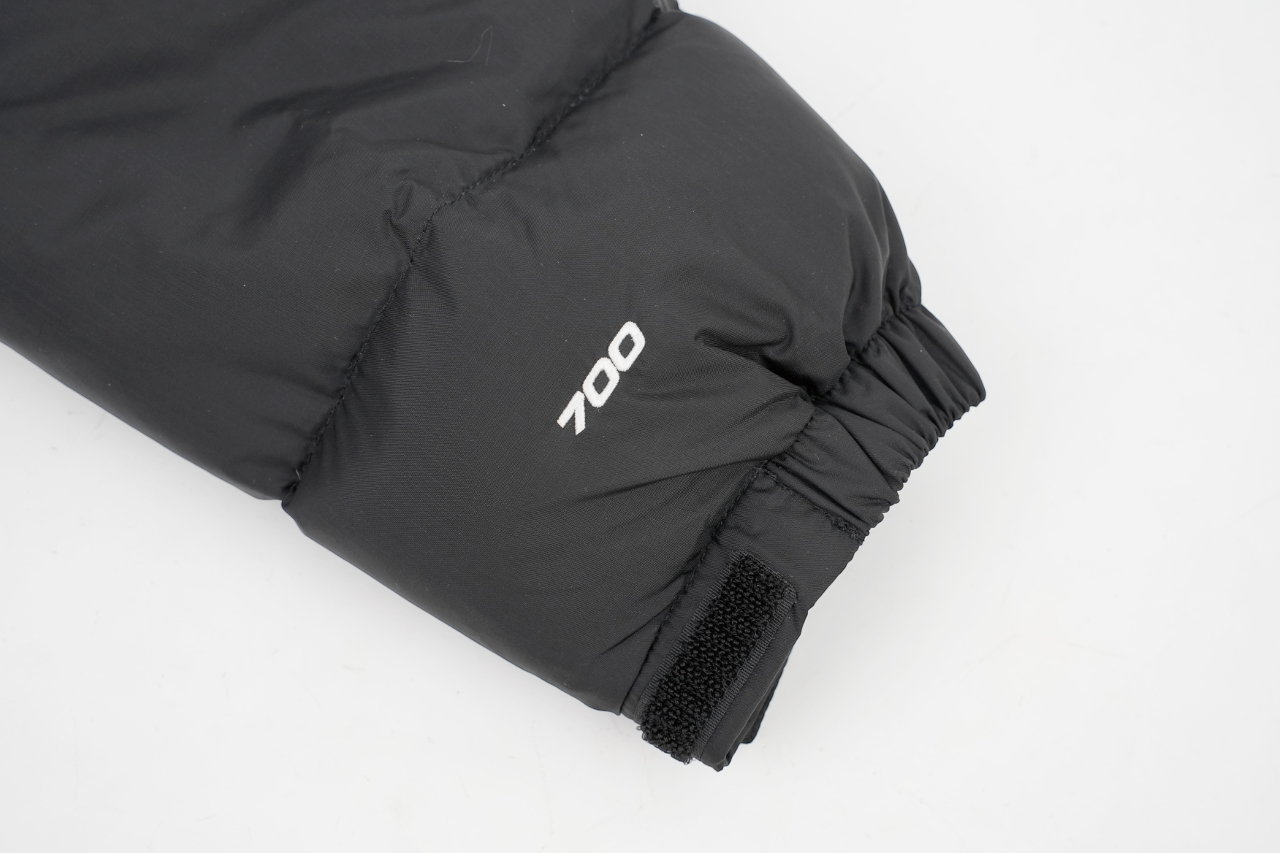 Black puffer jacket with zipper
