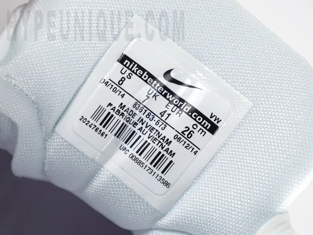 the size label