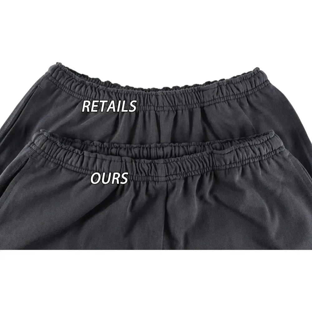 Elastic waistband comparison image of shorts