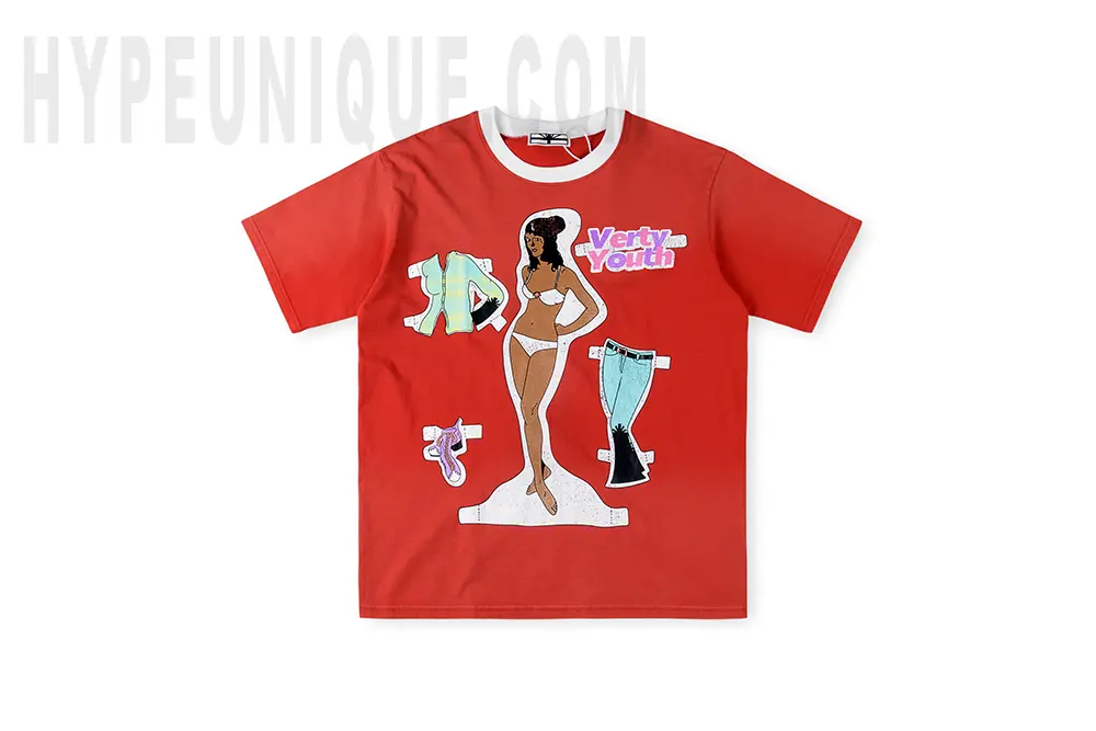 Vertabrae Punk style Red Tee