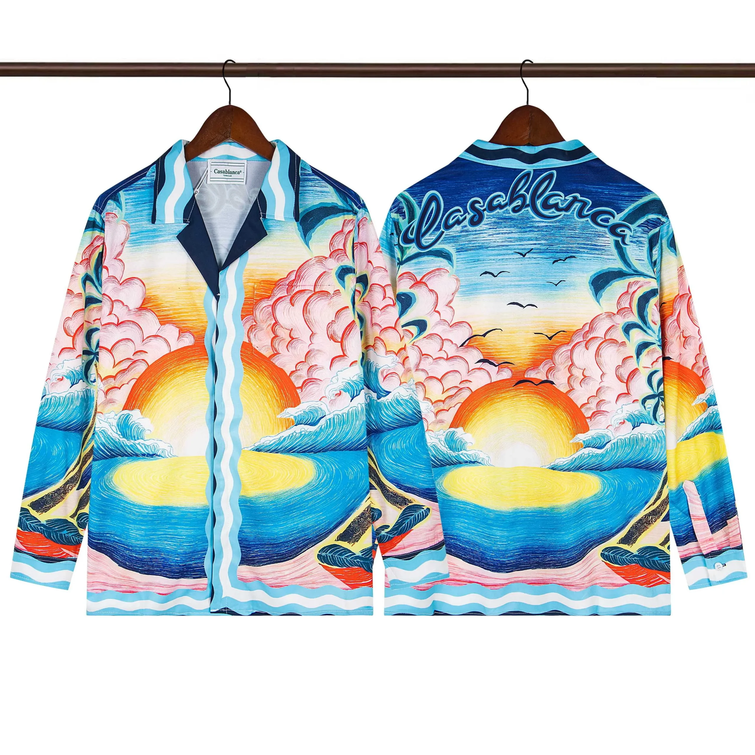 C-Blanca “Sunset Wave” Silk Shirt
