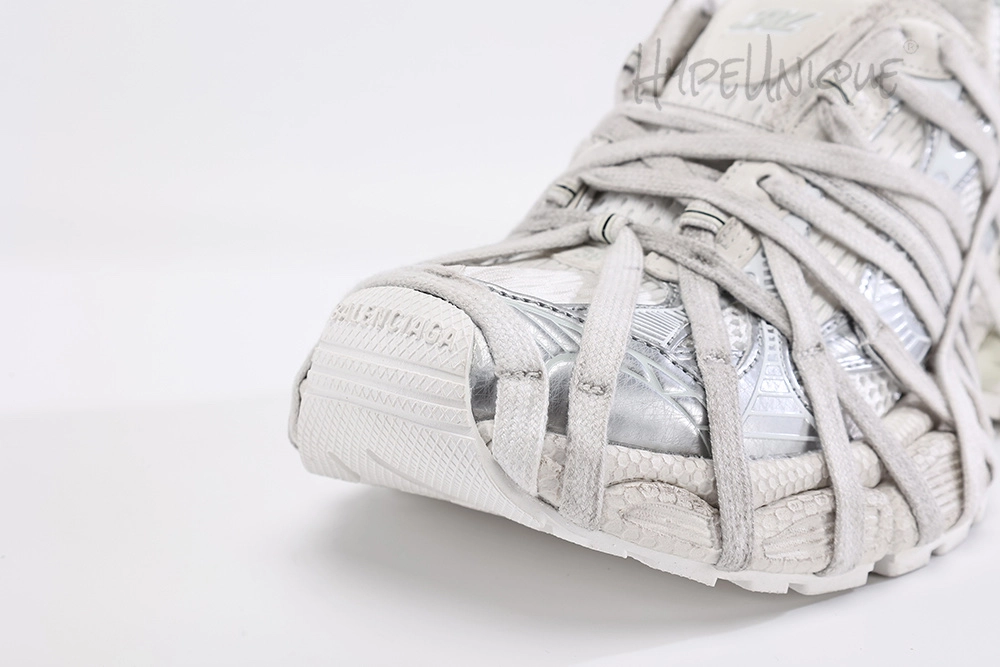 Balenciaga 3XL Chunky Mesh Sneakers Silver/White