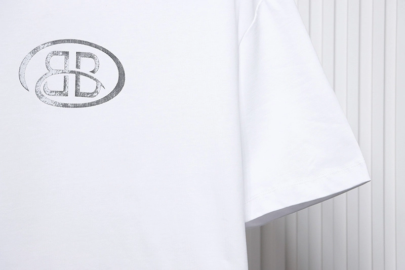 Balenciaga Front and Back Logo Print T-Shirt