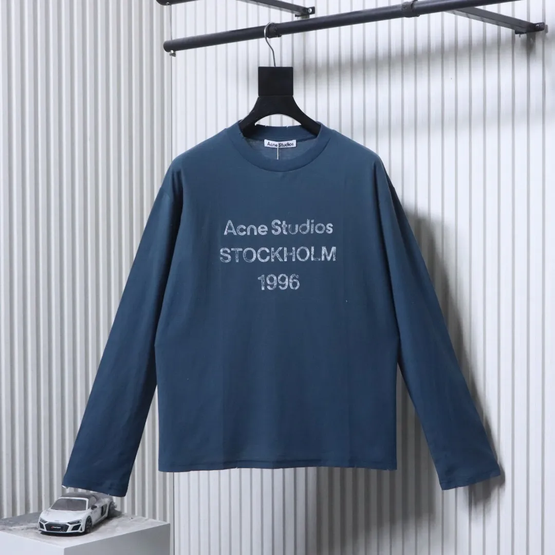 Acne 1996 Sandblasted Distressed Long-Sleeve Shirt