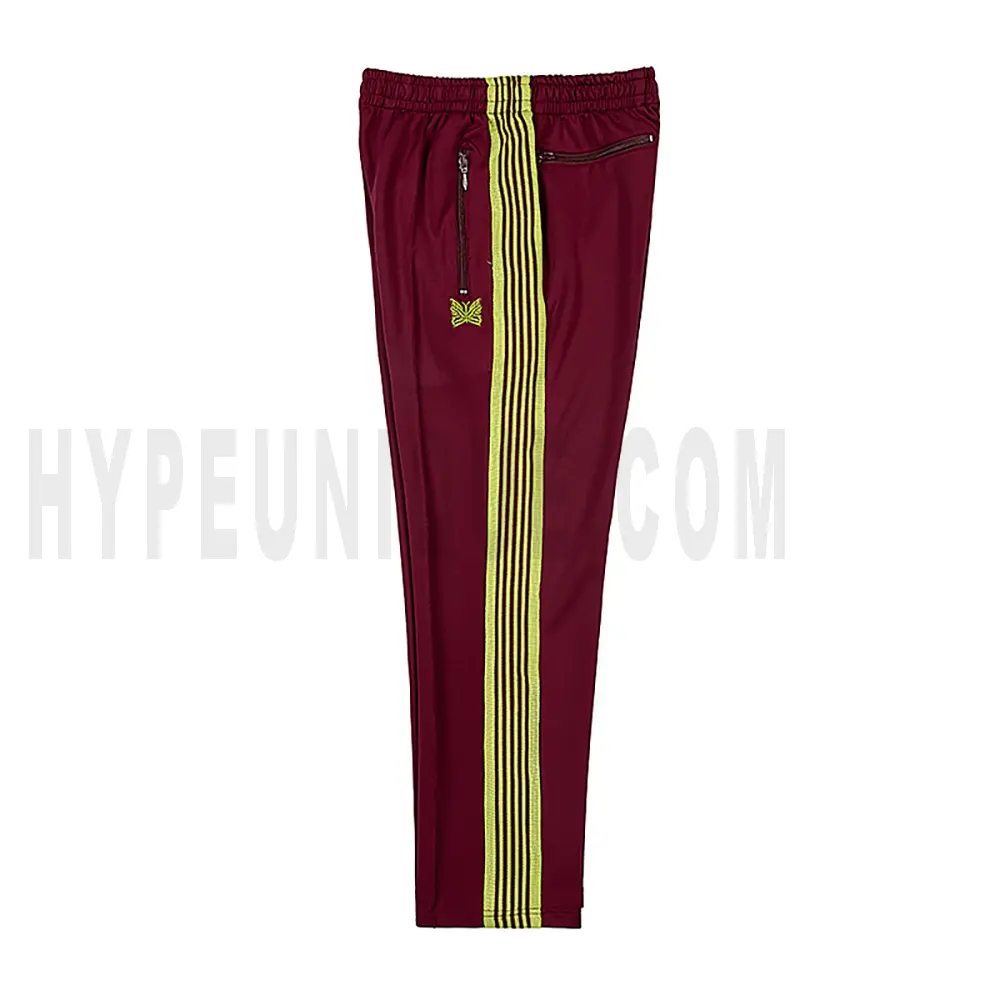 Left side of the red pants