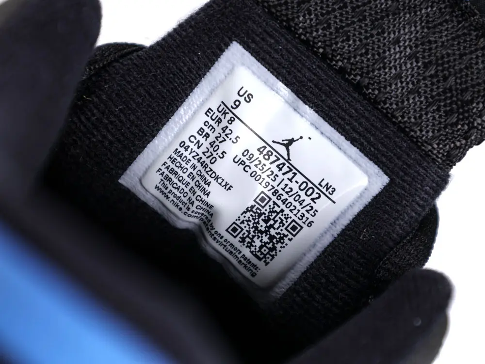 the size label