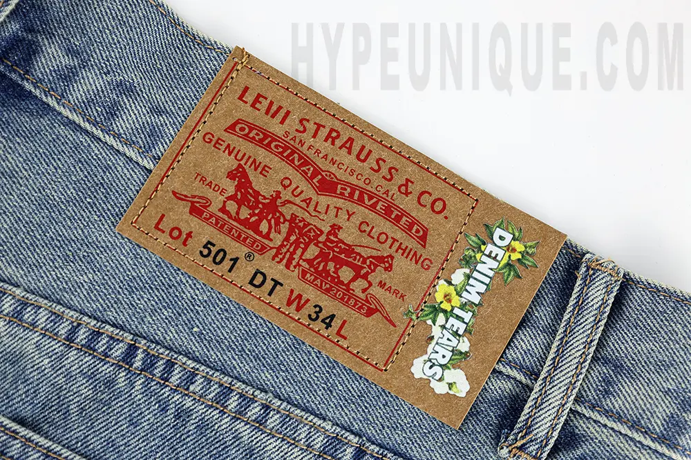 Denim Tears Kapok Print High Quality Jeans ‘Washed blue’ Levis 501