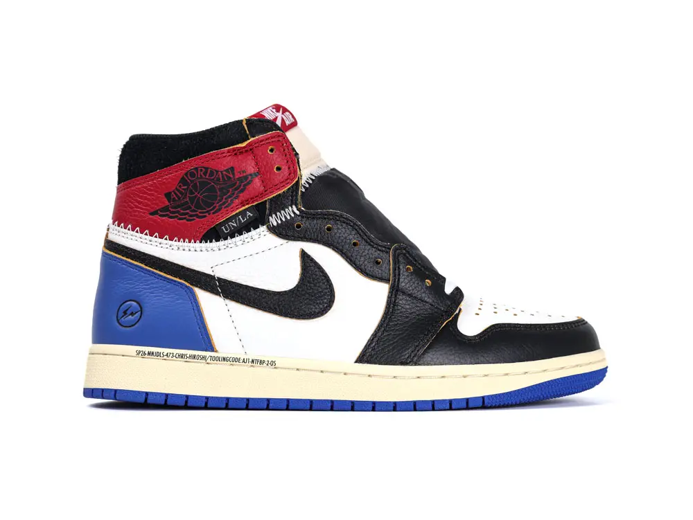 The inside of the left shoe