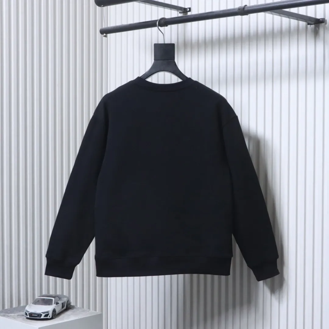 Back View FF Embroidered Pet Dog F Logo Cotton Crewneck Sweatshirt