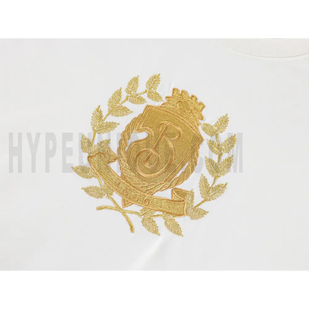 Embroidered graphic on the front of the T-shirt