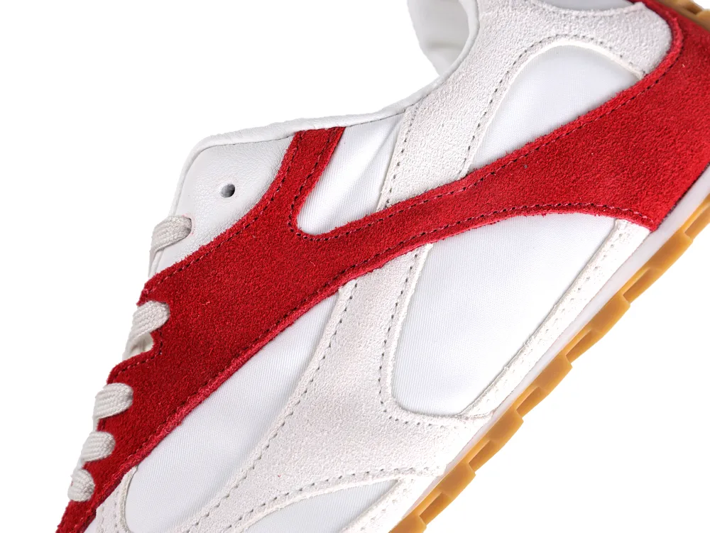 BV Orbit Flash Sneakers Optic White & Cardinal Red Side View