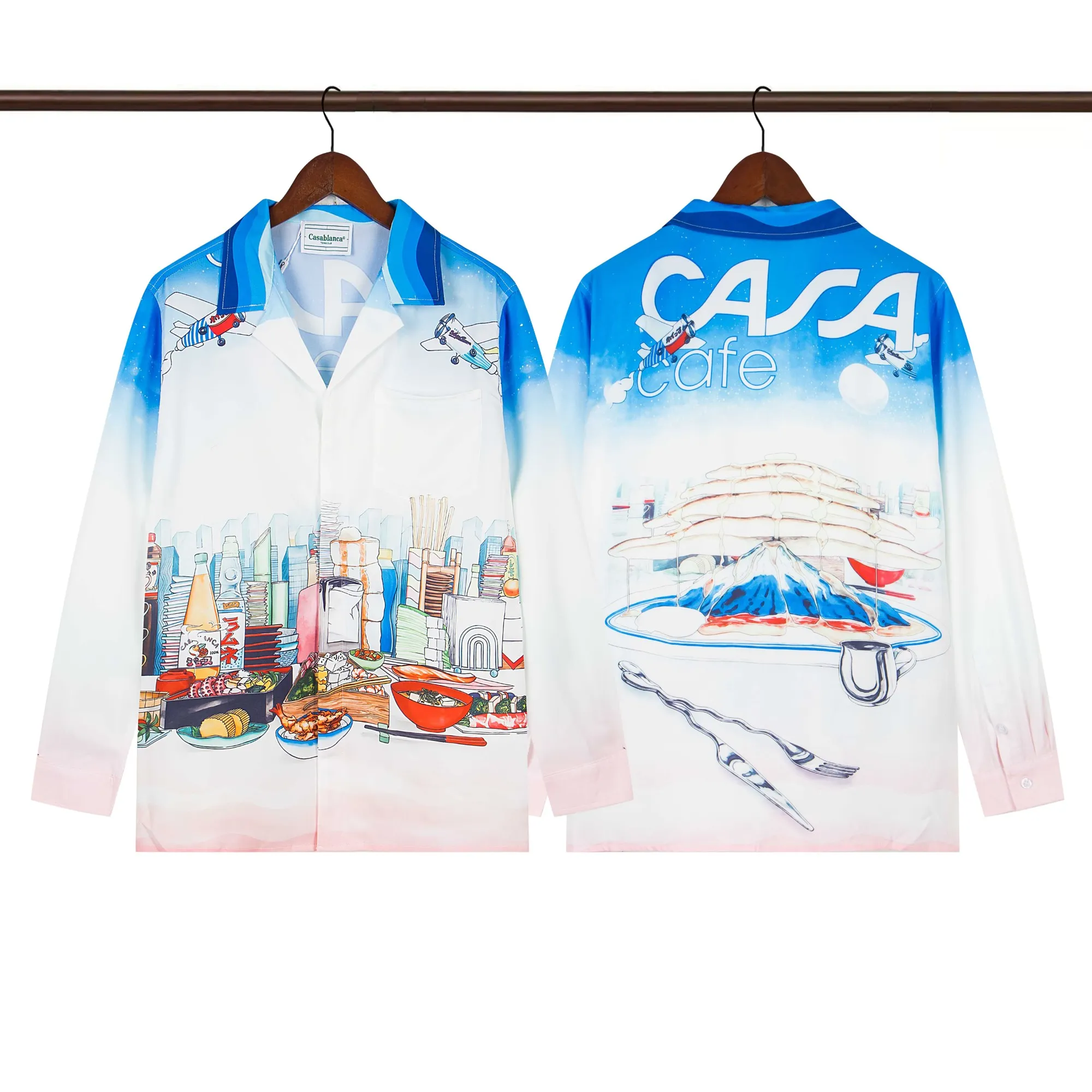 C-Blanca “Casa Cafe” Japanese Cuisine Silk Shirt