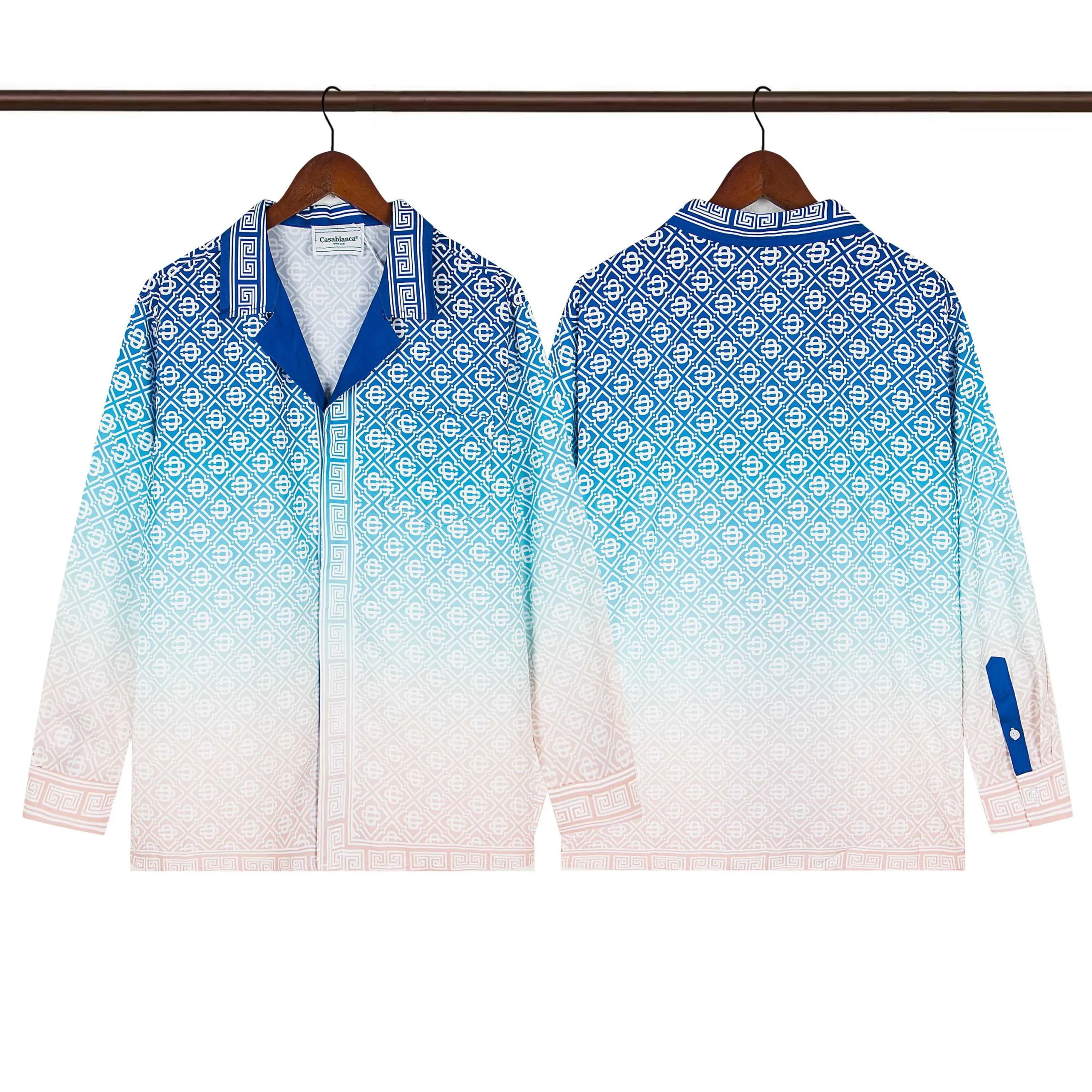 C-Blanca Monogram Gradient Silk Shirt