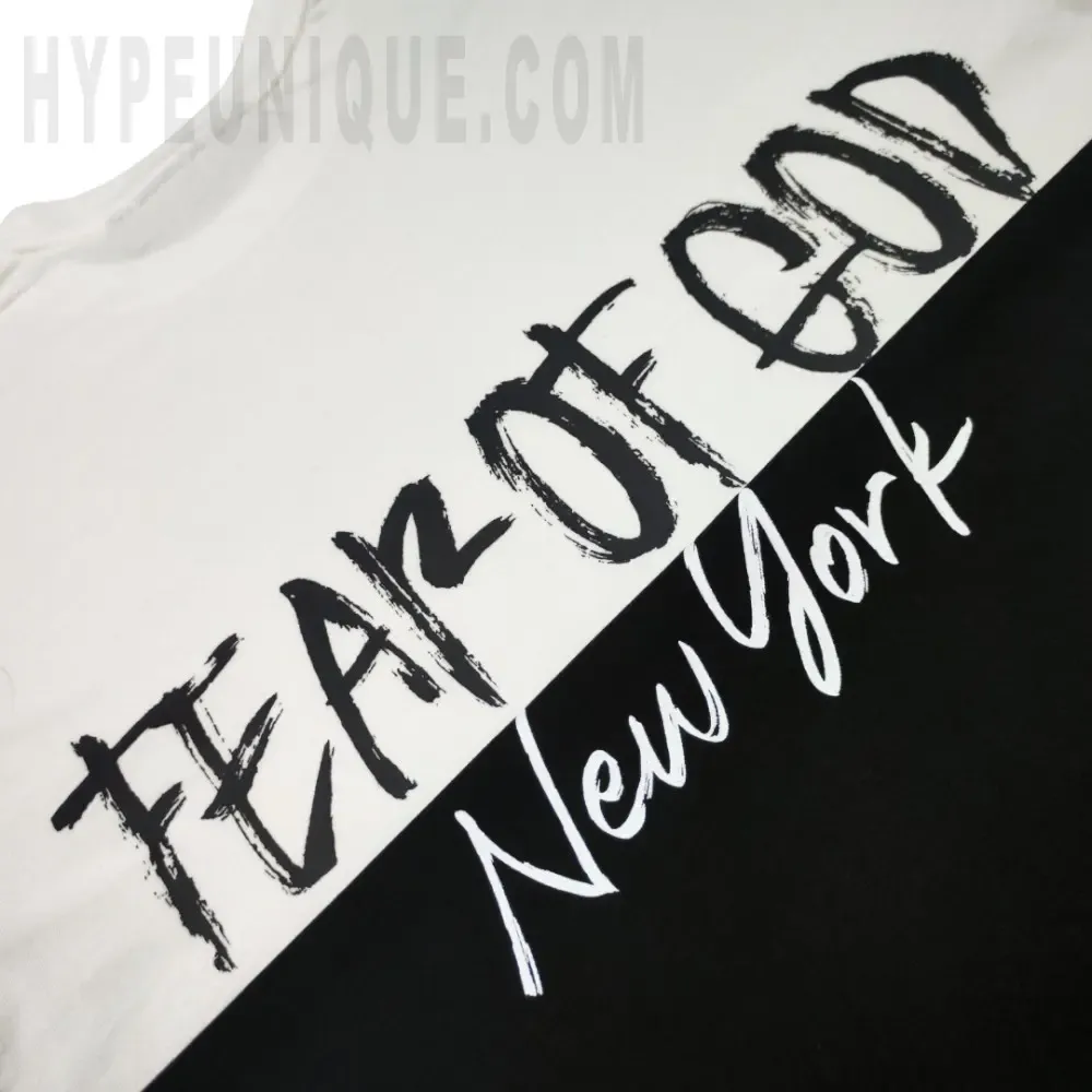 Printed graphic on the back of the garment