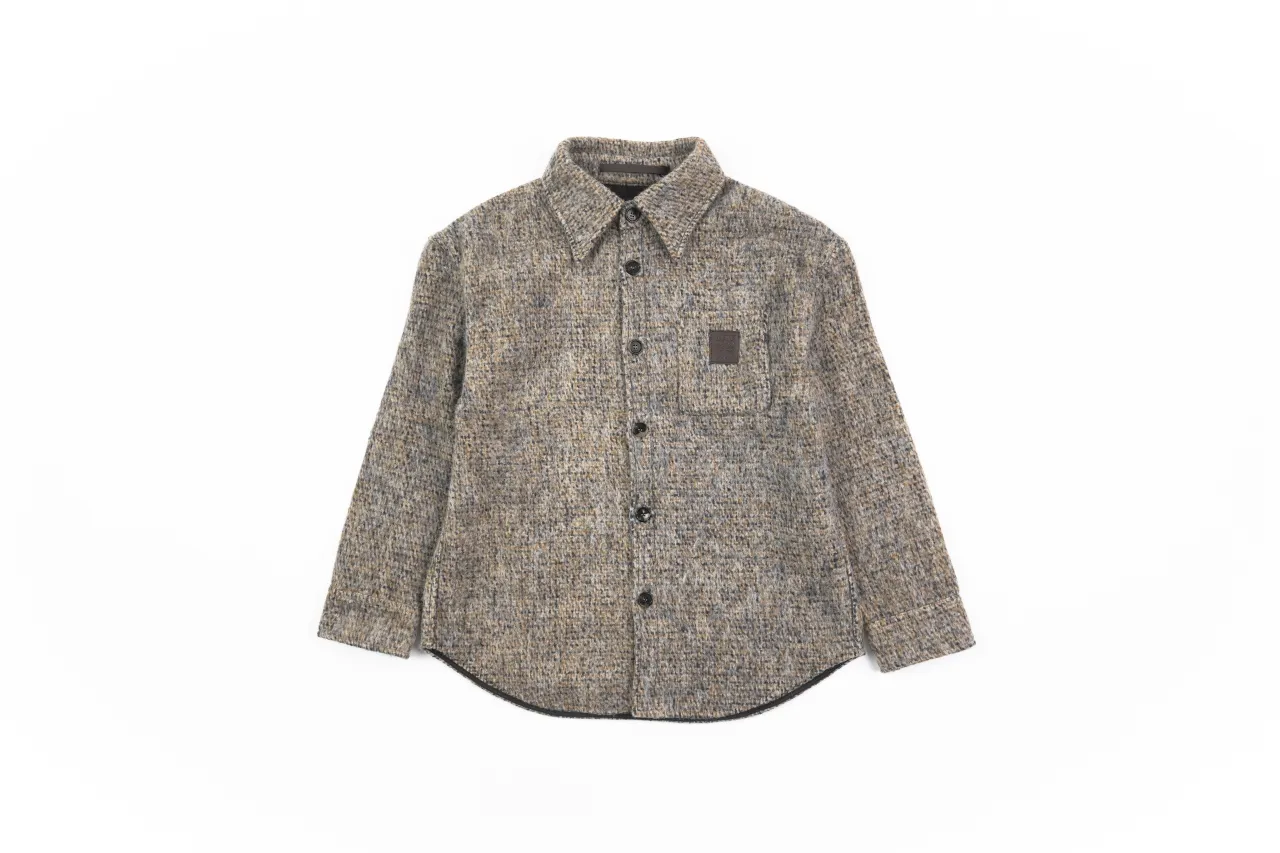 Wool Blend Oversized Shirt Jacket