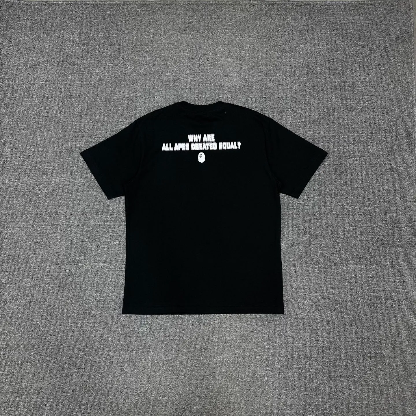 Back BAPE Pixel Logo Print T-Shirt