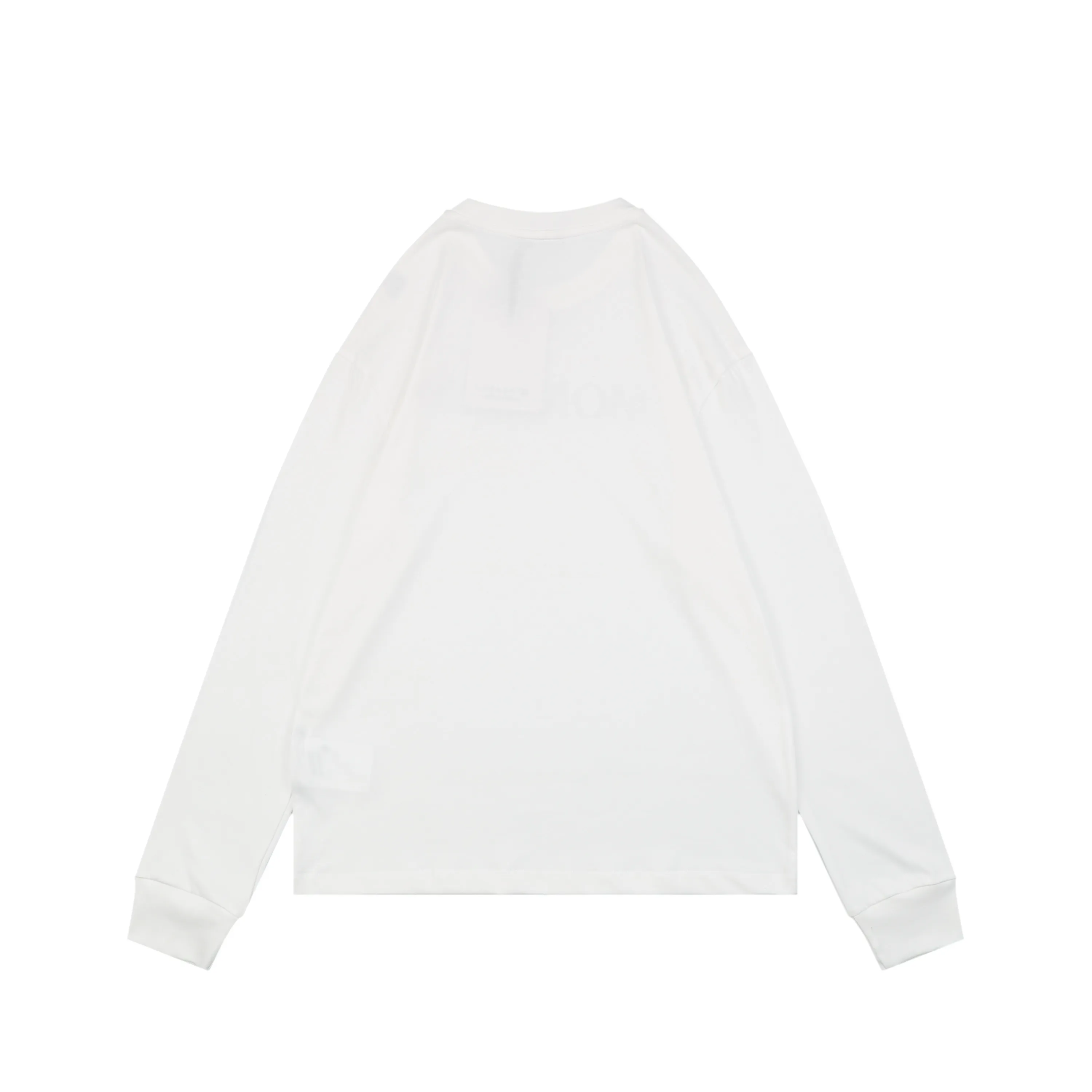 Back View Mcler Wool Felt Logo Long Sleeve Shirt