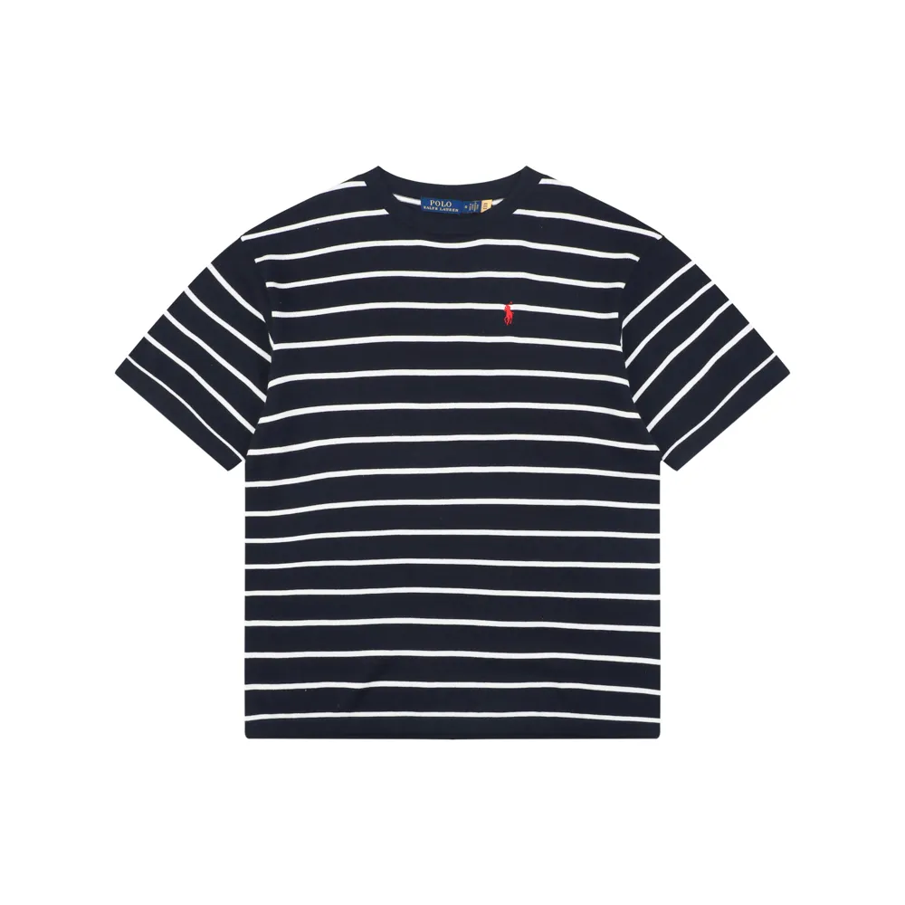 RL Pony Logo Striped Jacquard T-Shirt