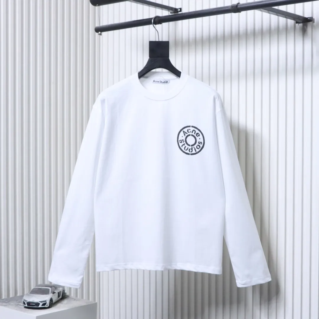 Acne Circle Letter Long-Sleeve Shirt