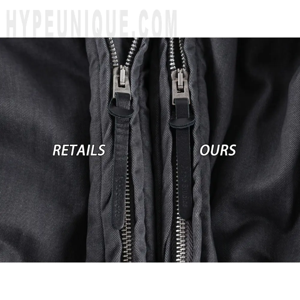 a zipper on a jacket
