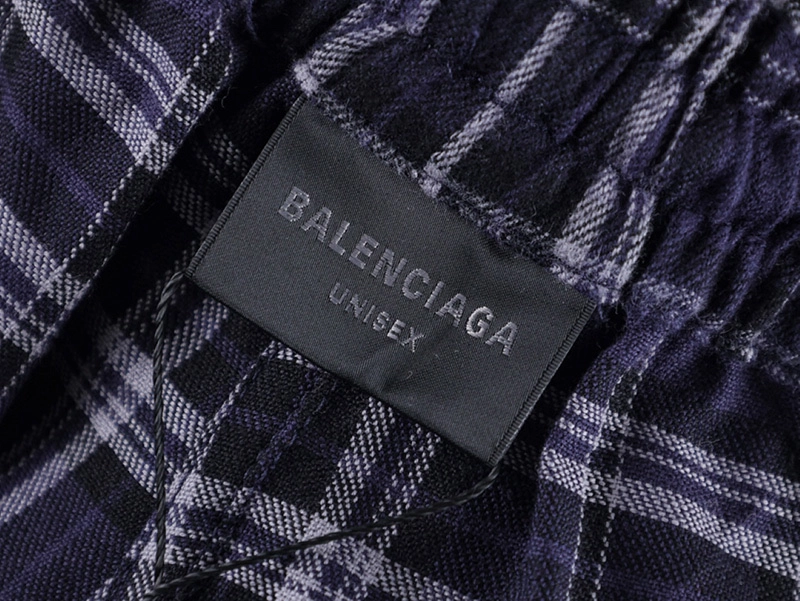 Plaid Counterpoint Embroidered Pants