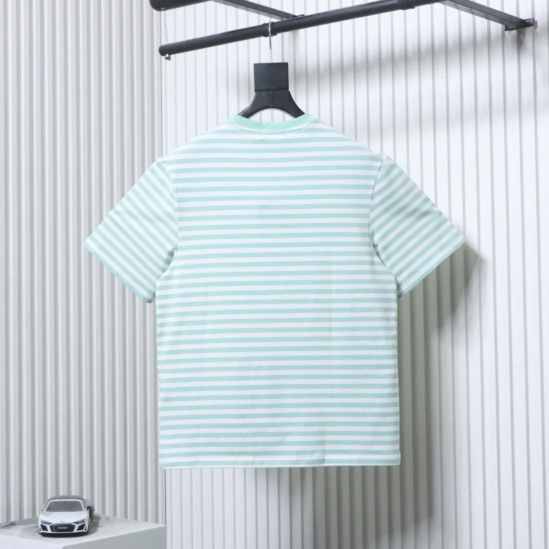 Back of RL Striped Short-Sleeve T-Shirt - Green