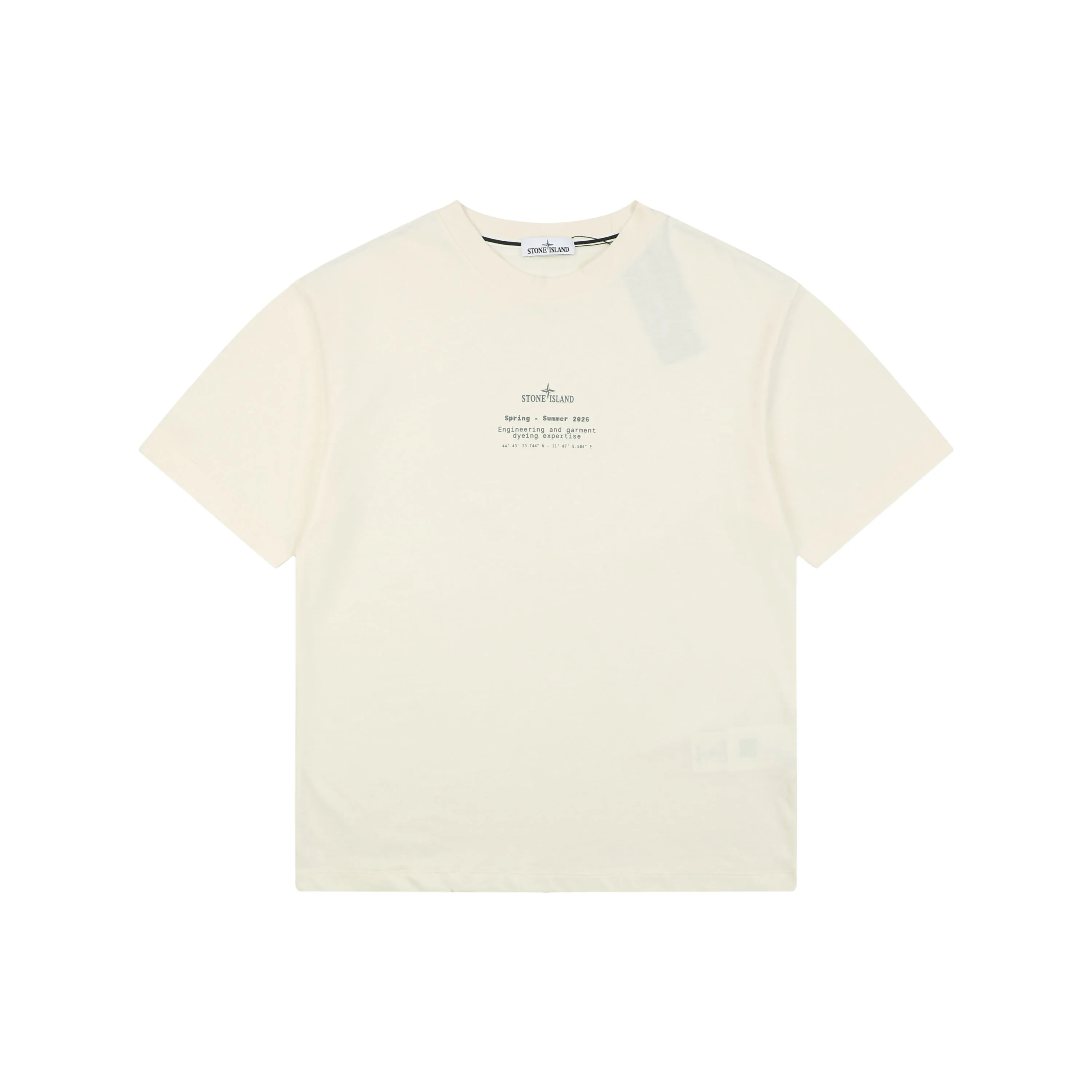 Compass Logo Graphic T-Shirt Color Beige