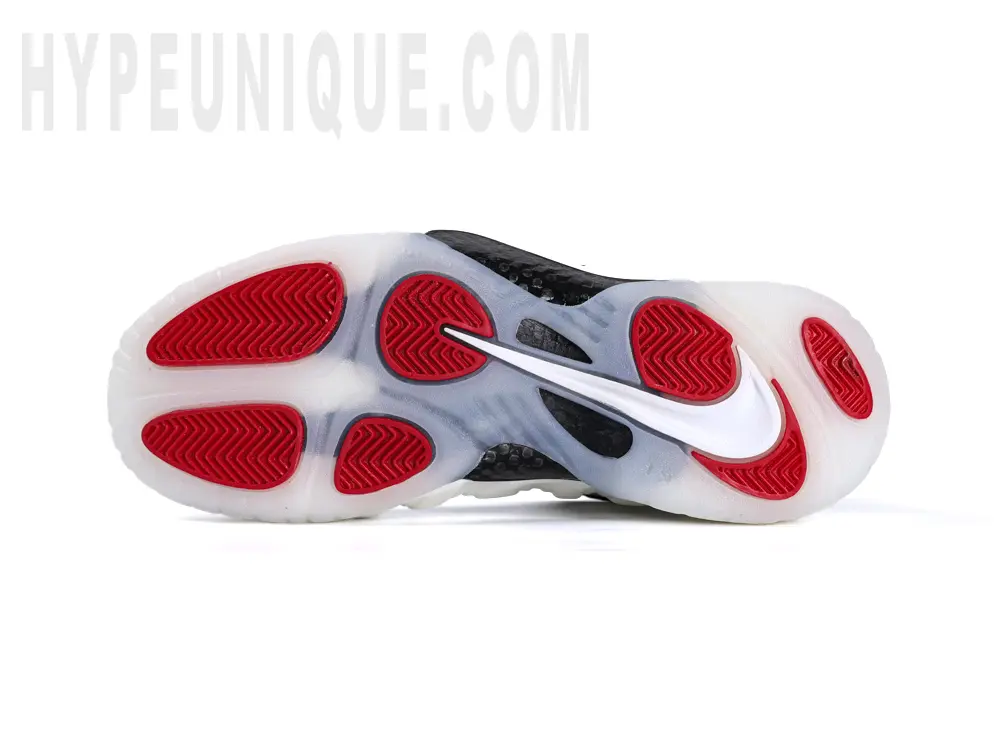 White and red crystal outsole
