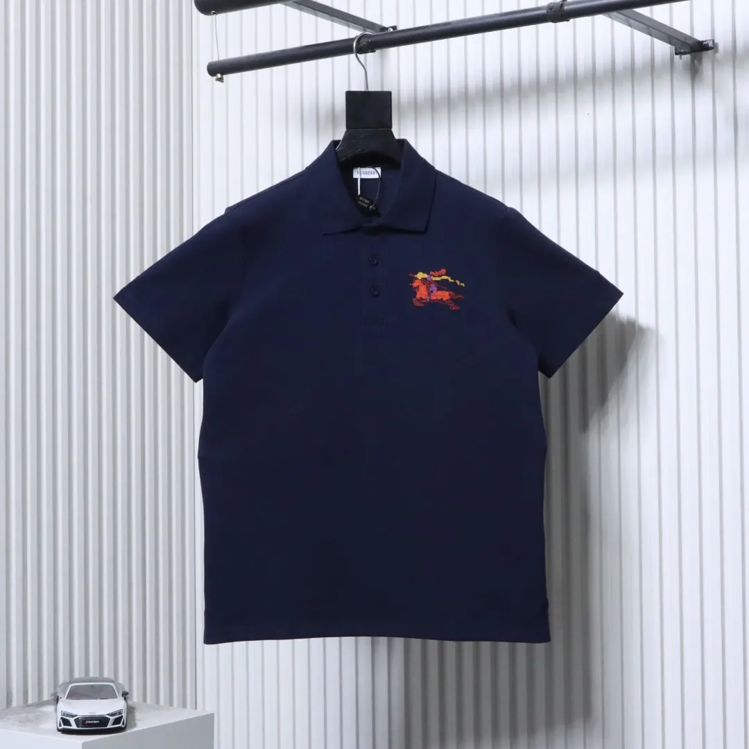 Colorful Equestrian Knight Embroidered Polo T-Shirt