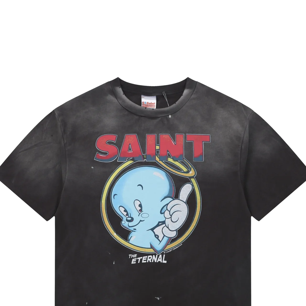 Saint Michael Blue Angel Graphic T-Shirt Details
