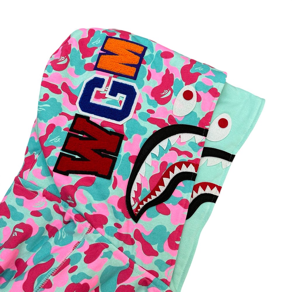 Detailed display of the right side of the hoodie