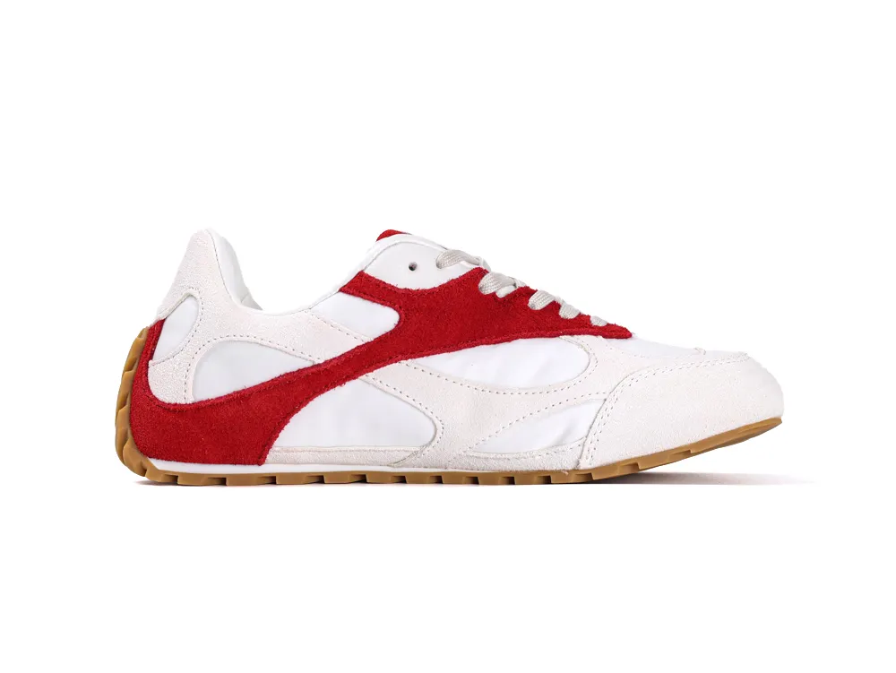 BV Orbit Flash Sneakers Optic White & Cardinal Red Right Side View