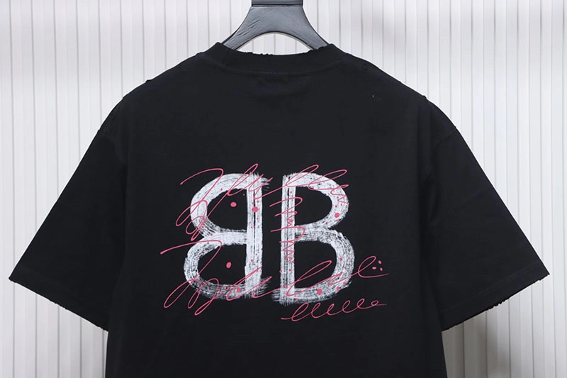 Double B Hand-Painted Washed Hole T-Shirt