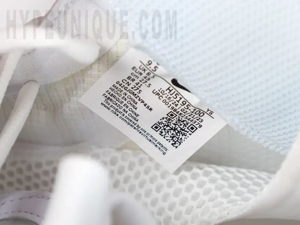 the size label