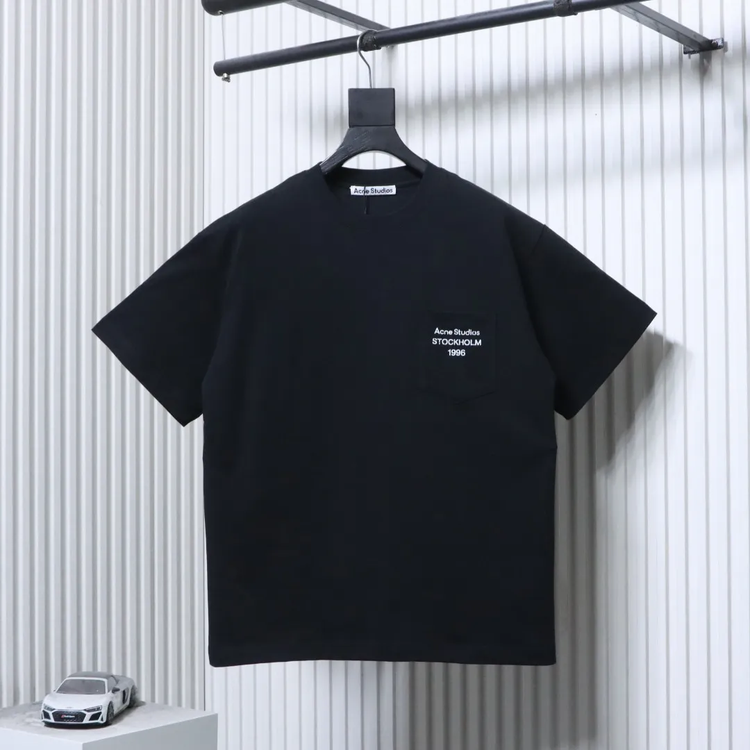 Acne 1996 Pocket Logo Print T-Shirt