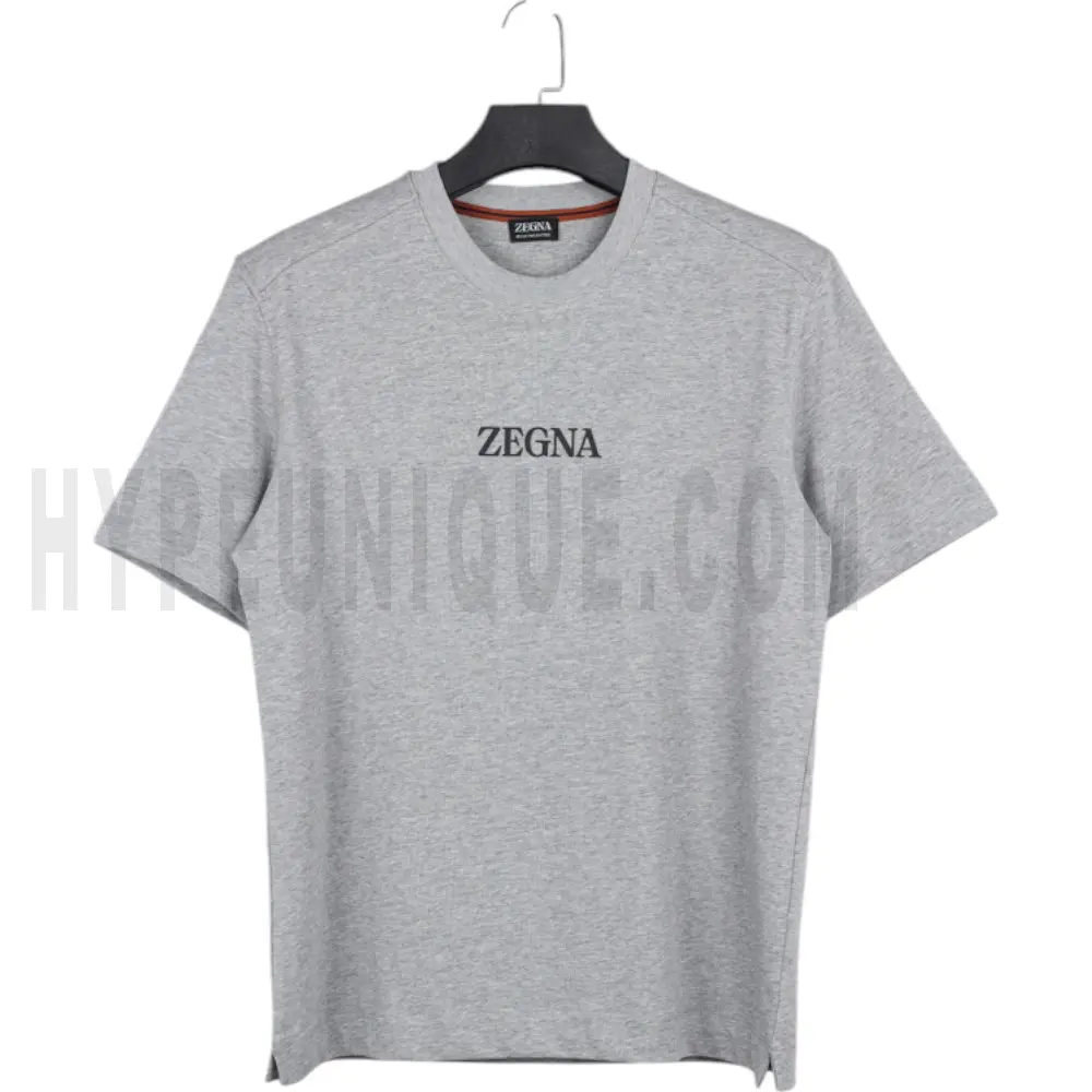 Gray Cotton Crew-Neck T-Shirt