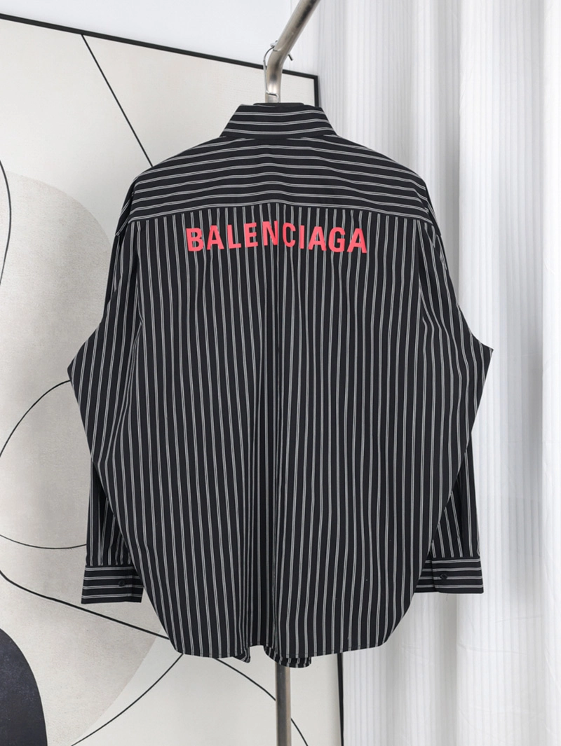 Red Logo Striped Shirt