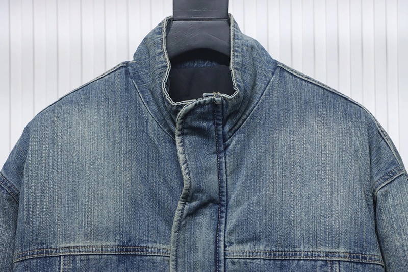 Multi-Pocket Denim Cotton Coat