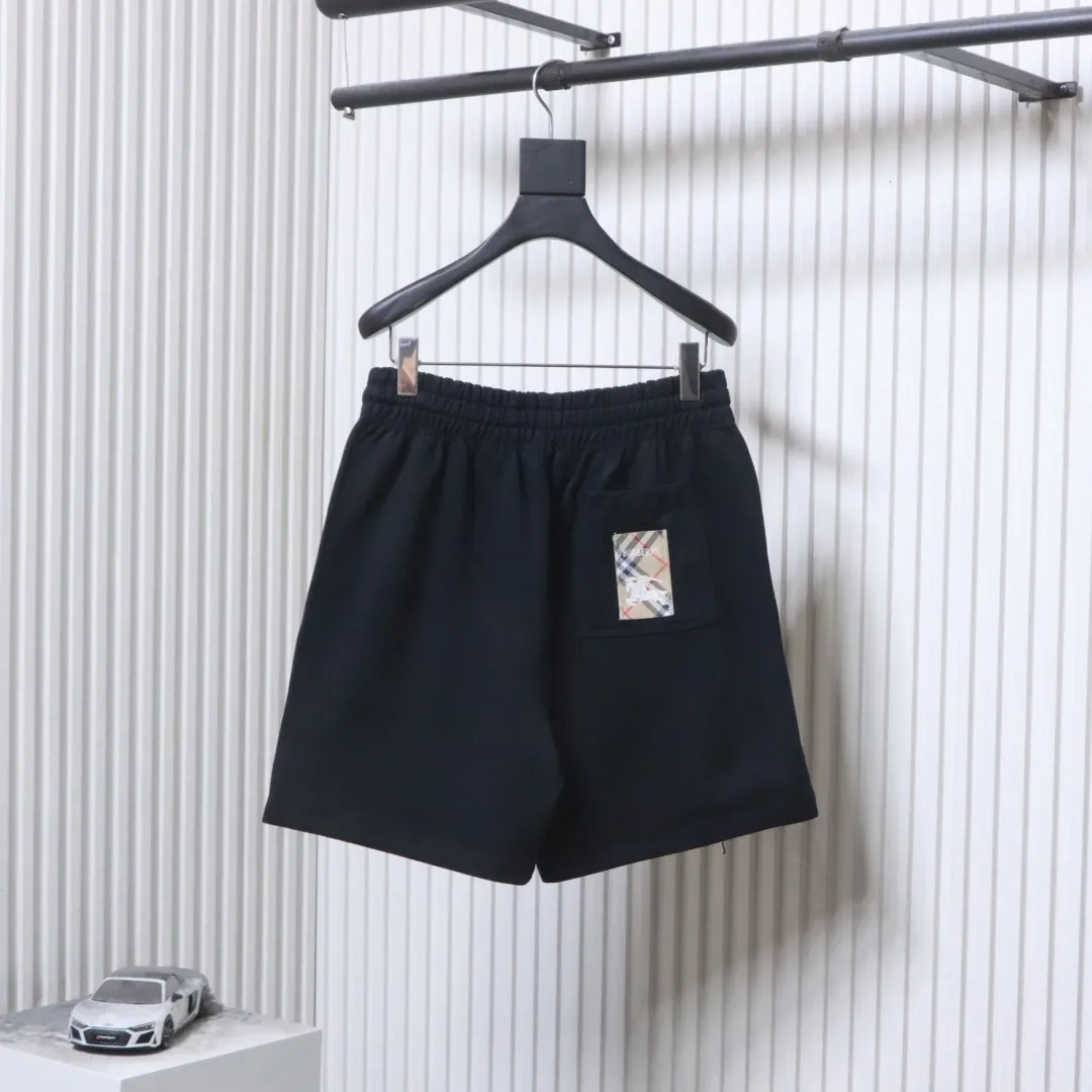 Back BBR Check Equestrian Knight Appliqué Shorts