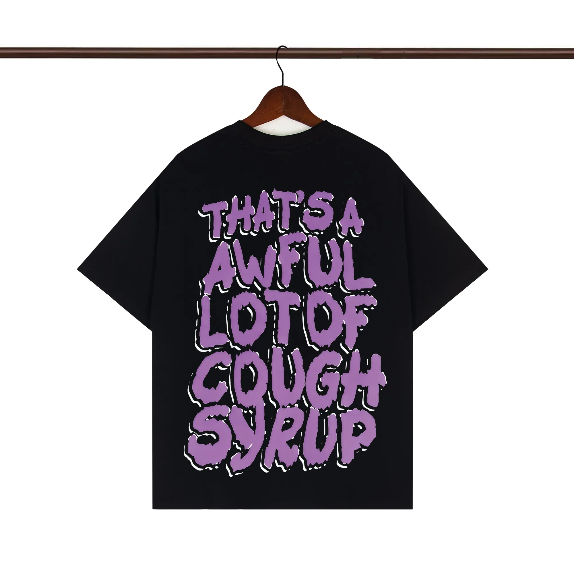 Back of That's A Awful Lot Of Cough Syrup Scream Ghostface Graphic T-Shirt Color Black