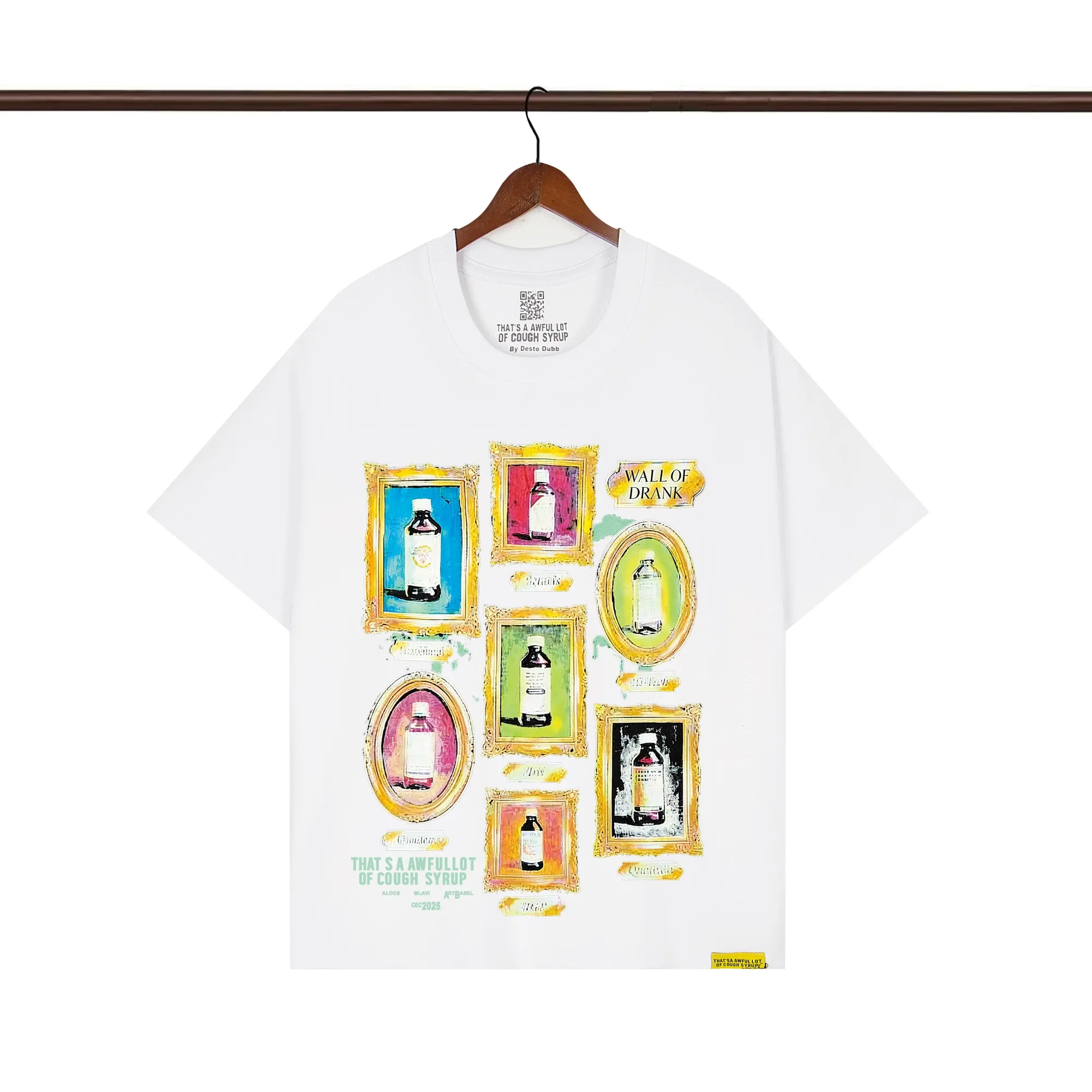 That’s A Awful Lot Of Cough Syrup Wall of Drank Graphic T-Shirt Color White