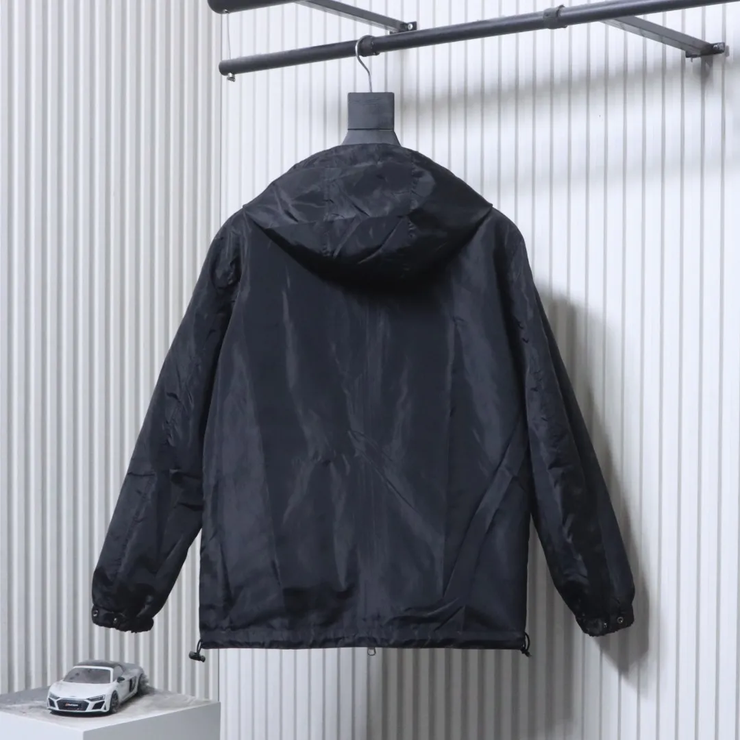 Reverse Back View BBR Small Check Reversible Hooded Jacket