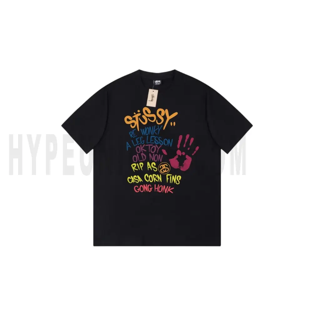 The front of the black clothes
